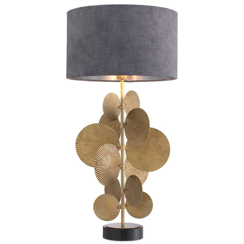 Настольная лампа Eichholtz Table Lamp Mito Винтажная латунь Черный Серый Настольная лампа Eichholtz Table Lamp Mito Винтажная латунь Черный Серый в Липецке | Loft Concept