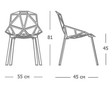 Дизайнерский стул CHAIR ONE black Дизайнерский стул CHAIR ONE black в Липецке