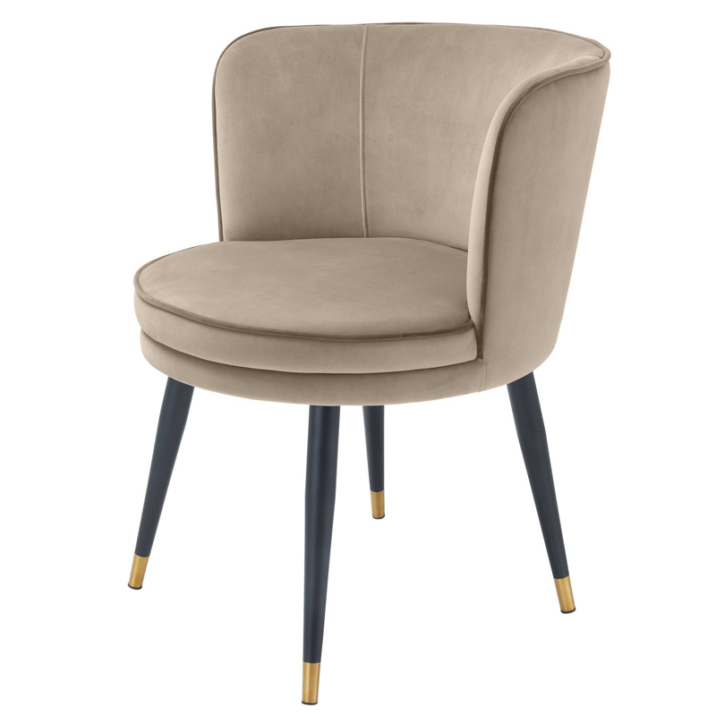 Стул Eichholtz Dining Chair Grenada greige Бежево-серый Черный Латунь Стул Eichholtz Dining Chair Grenada greige Бежево-серый Черный Латунь в Липецке | Loft Concept