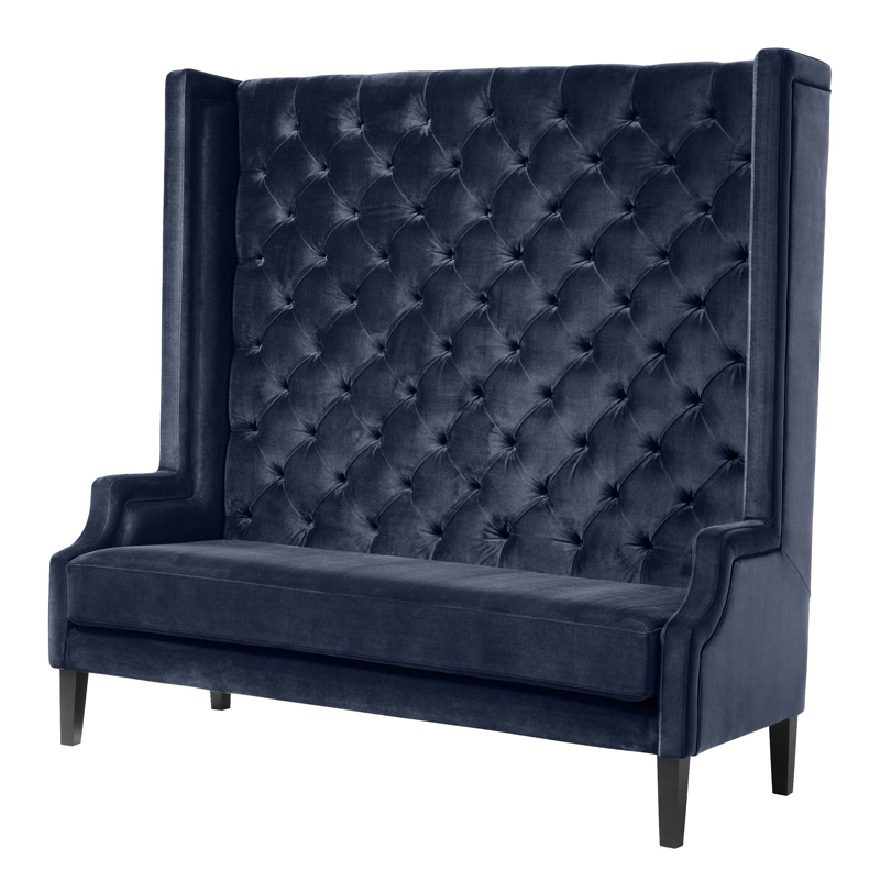 Диван Eichholtz Sofa Spectator midnight blue Синий Черный Диван Eichholtz Sofa Spectator midnight blue Синий Черный в Липецке | Loft Concept