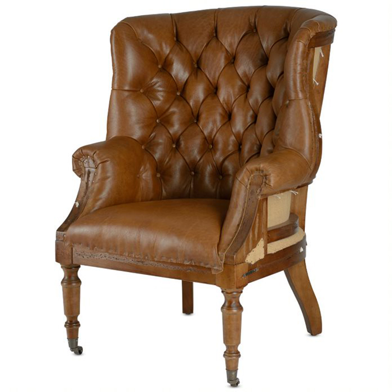 Кресло Meder Armchair натуральная кожа Коричневый Кресло Meder Armchair натуральная кожа Коричневый в Липецке | Loft Concept