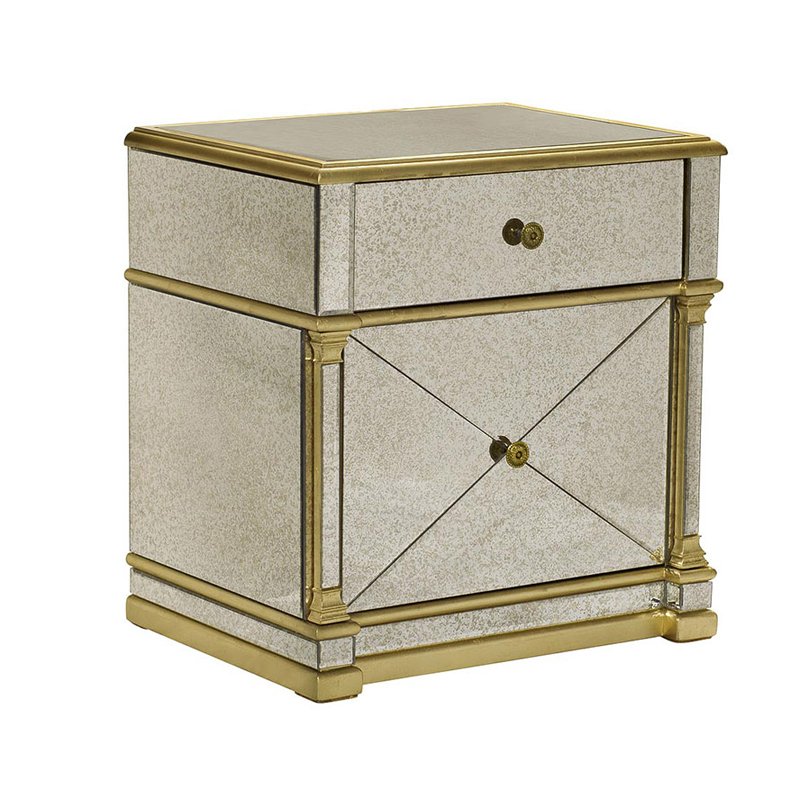 Комод зеркальный Mirrored Commode Aged Золотой Комод зеркальный Mirrored Commode Aged Золотой в Липецке | Loft Concept