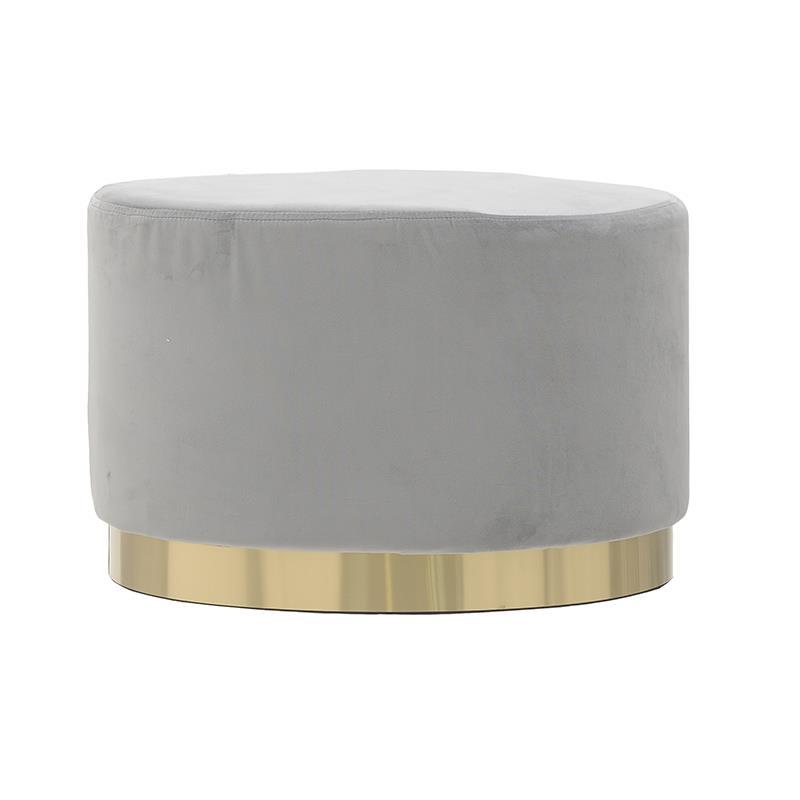 Пуф Golden Belt Gray Pastel Серый Золотой Пуф Golden Belt Gray Pastel Серый Золотой в Липецке | Loft Concept