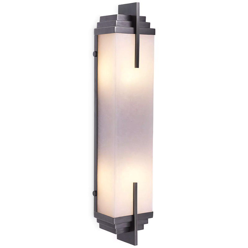 Бра Eichholtz Wall Lamp Harman Bronze Темная бронза Белое матовое стекло Бра Eichholtz Wall Lamp Harman Bronze Темная бронза Белое матовое стекло в Липецке | Loft Concept
