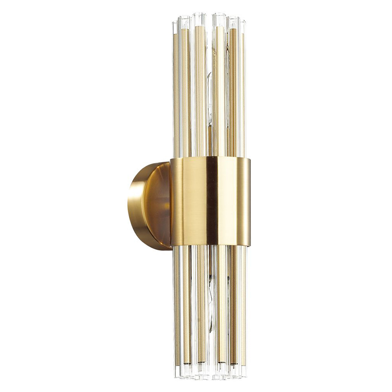 Бра Gladwin Glass Tube Wall Lamp Золотой Прозрачный Бра Gladwin Glass Tube Wall Lamp Золотой Прозрачный в Липецке | Loft Concept