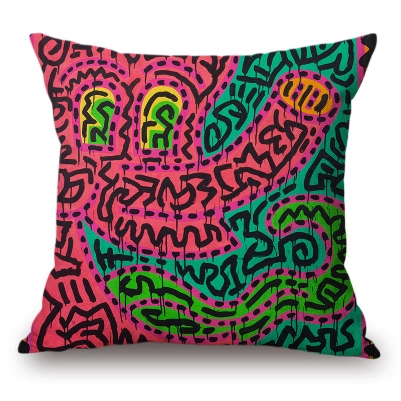 Подушка Keith Haring 15 Мульти Подушка Keith Haring 15 Мульти в Липецке | Loft Concept