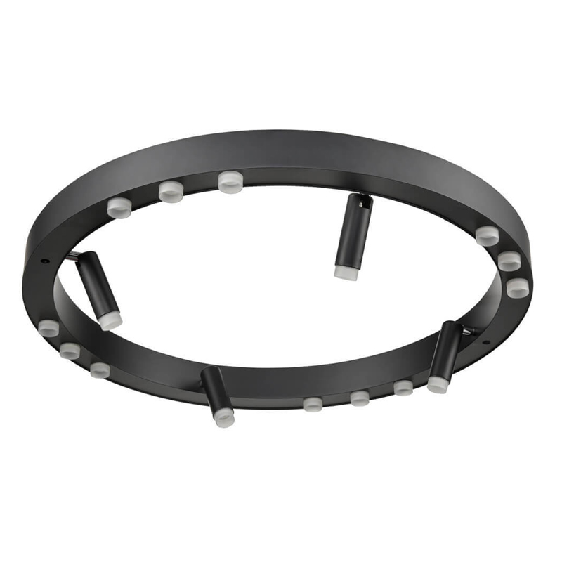 Потолочный светильник Rigor & Conciseness Lighting Black Disk Белый Черный Потолочный светильник Rigor & Conciseness Lighting Black Disk Белый Черный в Липецке | Loft Concept