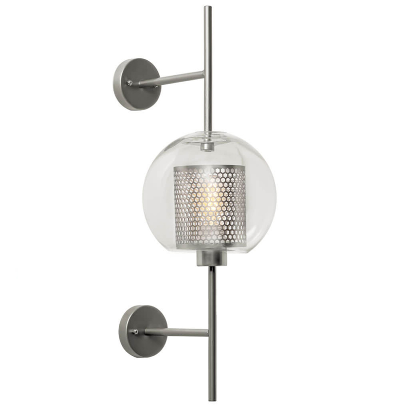 Бра Perforation Wall Lamp Nickel 58 Никель Прозрачное Стекло Бра Perforation Wall Lamp Nickel 58 Никель Прозрачное Стекло в Липецке | Loft Concept