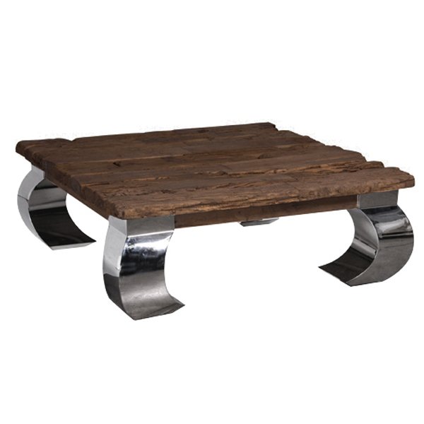 Стол кофейный Camargo Rectangular Coffee Table Нержавеющая сталь Коричневый Стол кофейный Camargo Rectangular Coffee Table Нержавеющая сталь Коричневый в Липецке | Loft Concept