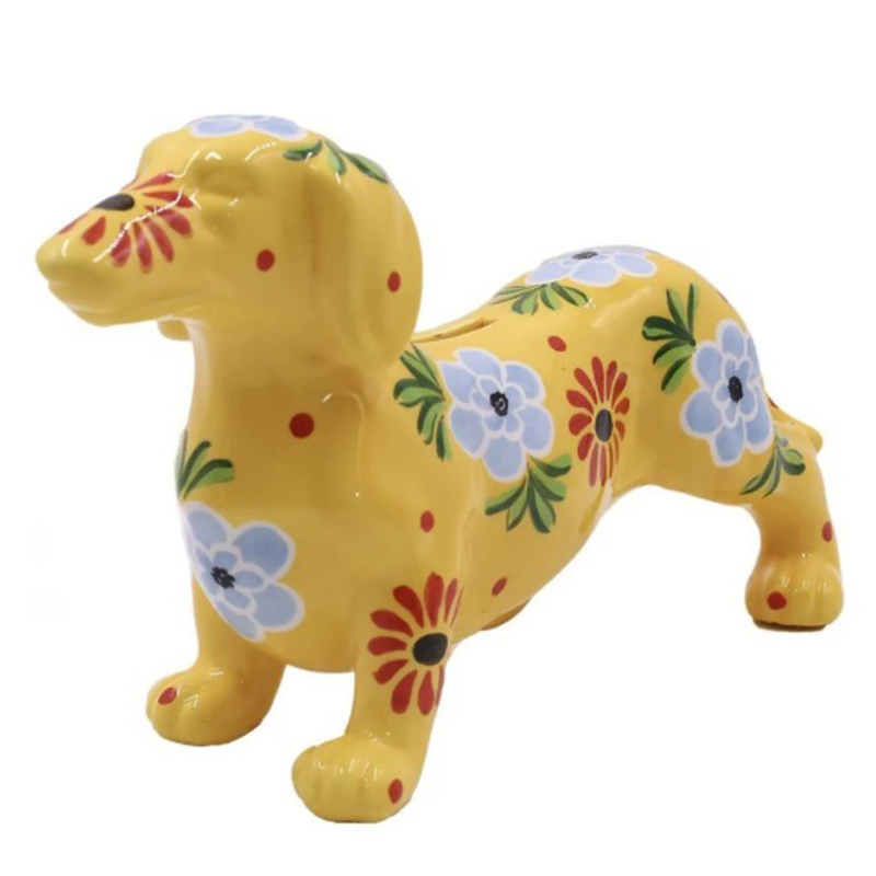 Статуэтка Flower Dachshund yellow Желтый Мульти Статуэтка Flower Dachshund yellow Желтый Мульти в Липецке | Loft Concept