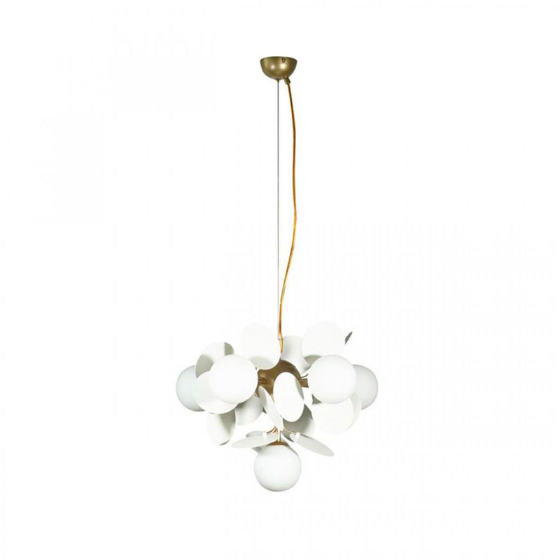 Люстра MATISSE Chandelier White 6 ламп Белый Золотой Люстра MATISSE Chandelier White 6 ламп Белый Золотой в Липецке | Loft Concept
