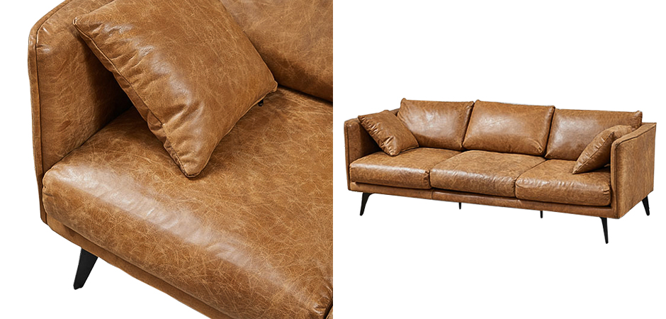 Диван Caramel Leather Triple Sofa Диван Caramel Leather Triple Sofa - Loft-Concept в Липецке