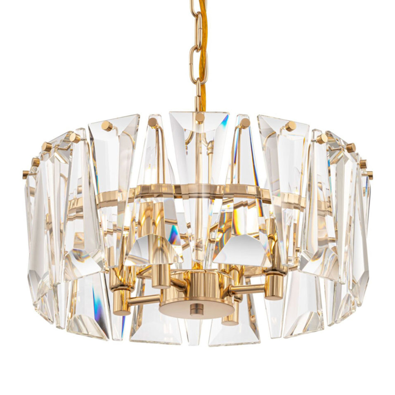 Люстра Ruby Crystal Chandelier Gold 38 Глянцевое золото Прозрачное Стекло Люстра Ruby Crystal Chandelier Gold 38 Глянцевое золото Прозрачное Стекло в Липецке | Loft Concept