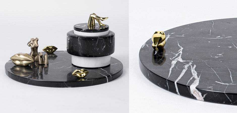 Поднос ACOLYTE ENTERTAINING PLATTER MARBLE & BRONZE Поднос ACOLYTE ENTERTAINING PLATTER MARBLE & BRONZE - Loft-Concept в Липецке