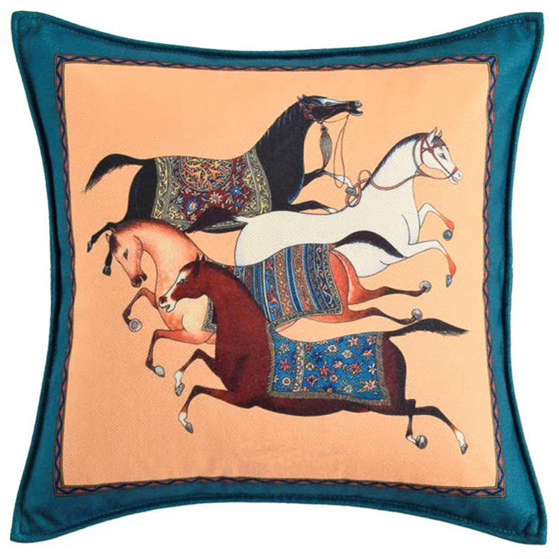 Декоративная подушка Hermes Horse 40 Мульти Декоративная подушка Hermes Horse 40 Мульти в Липецке | Loft Concept