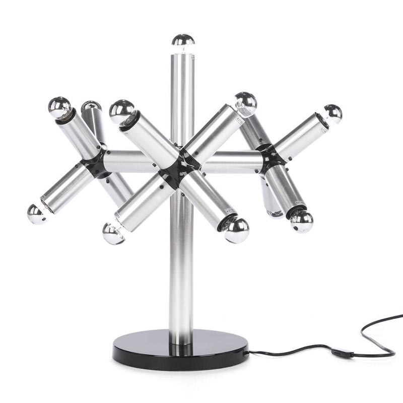 Настольная лампа Fenton Table Lamp Серебряный Настольная лампа Fenton Table Lamp Серебряный в Липецке | Loft Concept