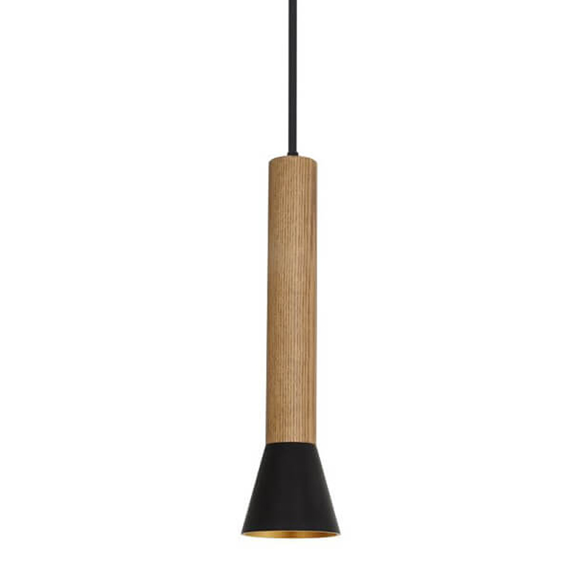 Подвесной светильник Marius Cone Hanging lamp Черный Древесина Подвесной светильник Marius Cone Hanging lamp Черный Древесина в Липецке | Loft Concept