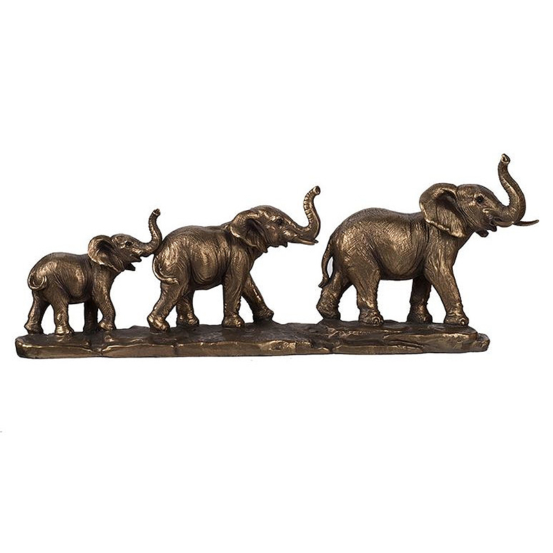 Композиция в виде семьи слонов Elephants Figurine Бронза Композиция в виде семьи слонов Elephants Figurine Бронза в Липецке | Loft Concept