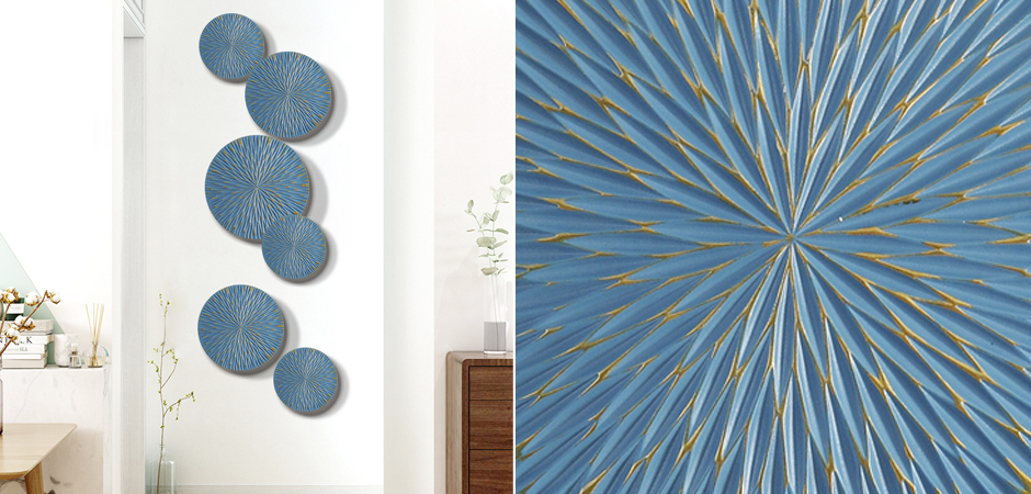 Арт-объект на стену Blue Discs Арт-объект на стену Blue Discs - Loft-Concept в Липецке