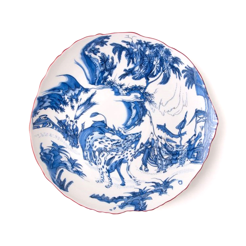 Тарелка Seletti Blue Chinoiserie Белый Синий Тарелка Seletti Blue Chinoiserie Белый Синий в Липецке | Loft Concept