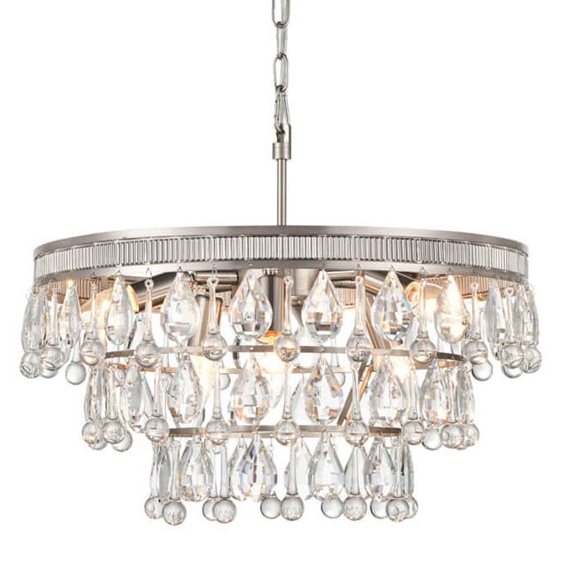 Люстра Freude Chandelier 50 Прозрачный (Transparent) Никель Сатин Люстра Freude Chandelier 50 Прозрачный (Transparent) Никель Сатин в Липецке | Loft Concept
