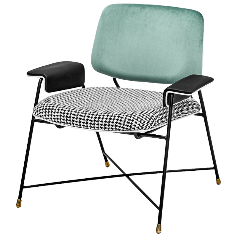 Кресло Bagot Chair Mint Черно-белый Мятный Кресло Bagot Chair Mint Черно-белый Мятный в Липецке | Loft Concept