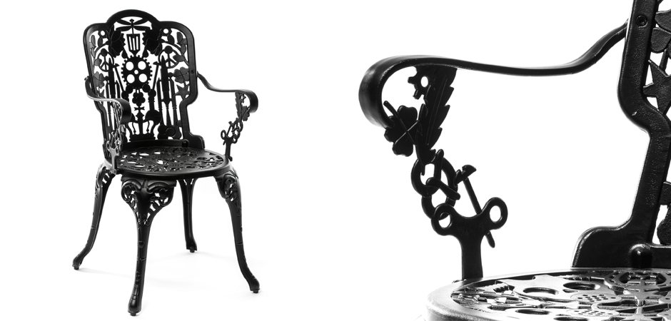 Стул Seletti Industry Collection ALUMINIUM ARMCHAIR – BLACK Стул Seletti Industry Collection ALUMINIUM ARMCHAIR – BLACK - Loft-Concept в Липецке