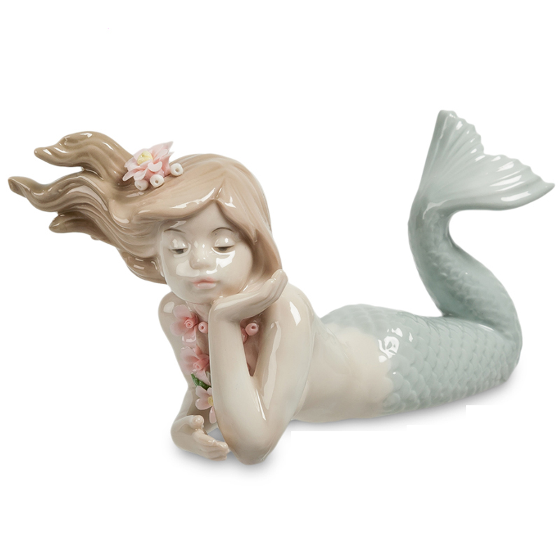 Статуэтка Mermaid Leia Бежевый Серо-голубой Розовый пастельный Статуэтка Mermaid Leia Бежевый Серо-голубой Розовый пастельный в Липецке | Loft Concept