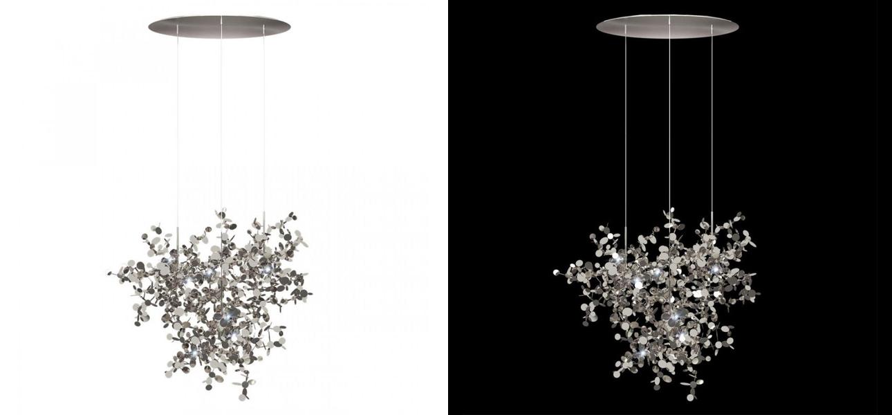 Люстра Terzani Argent Suspension Silver Pendant lamp диаметр 85 - фото