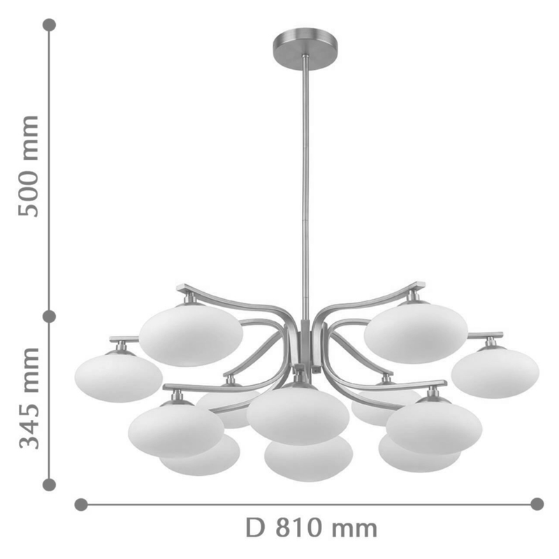 Oval Balls Mushrooms Chandelier 13 Silver Oval Balls Mushrooms Chandelier 13 Silver в Липецке