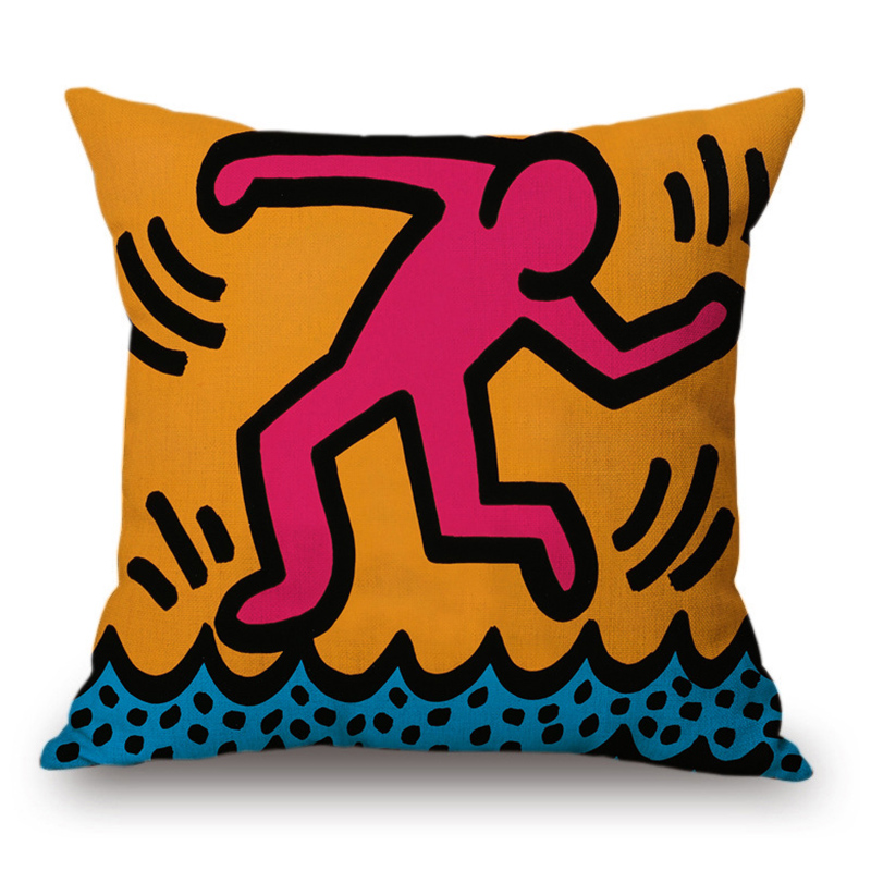 Подушка Keith Haring 4 Мульти Подушка Keith Haring 4 Мульти в Липецке | Loft Concept