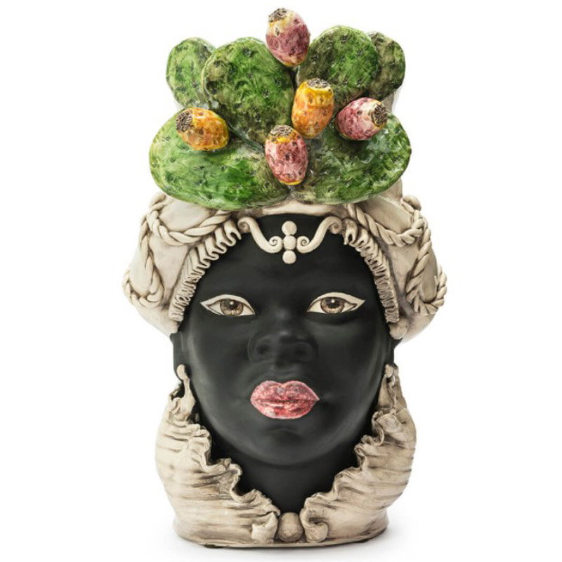 Ваза VASE MORO LADY FICO BIG Черный Мульти Ваза VASE MORO LADY FICO BIG Черный Мульти в Липецке | Loft Concept