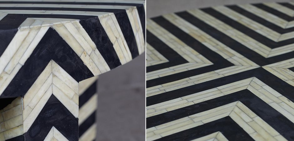 Кофейный стол Inlaid Bone Zigzag Кофейный стол Inlaid Bone Zigzag - Loft-Concept в Липецке
