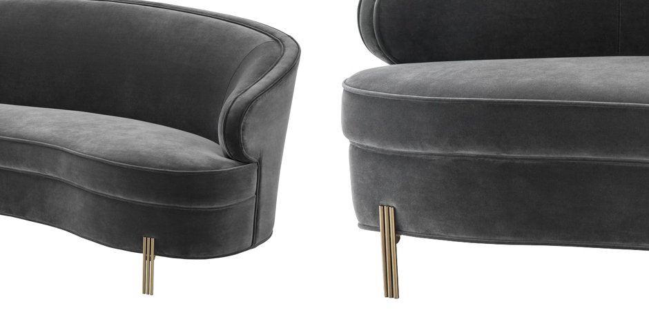 Диван Eichholtz Sofa Pierson dark grey Диван Eichholtz Sofa Pierson dark grey - Loft-Concept в Липецке