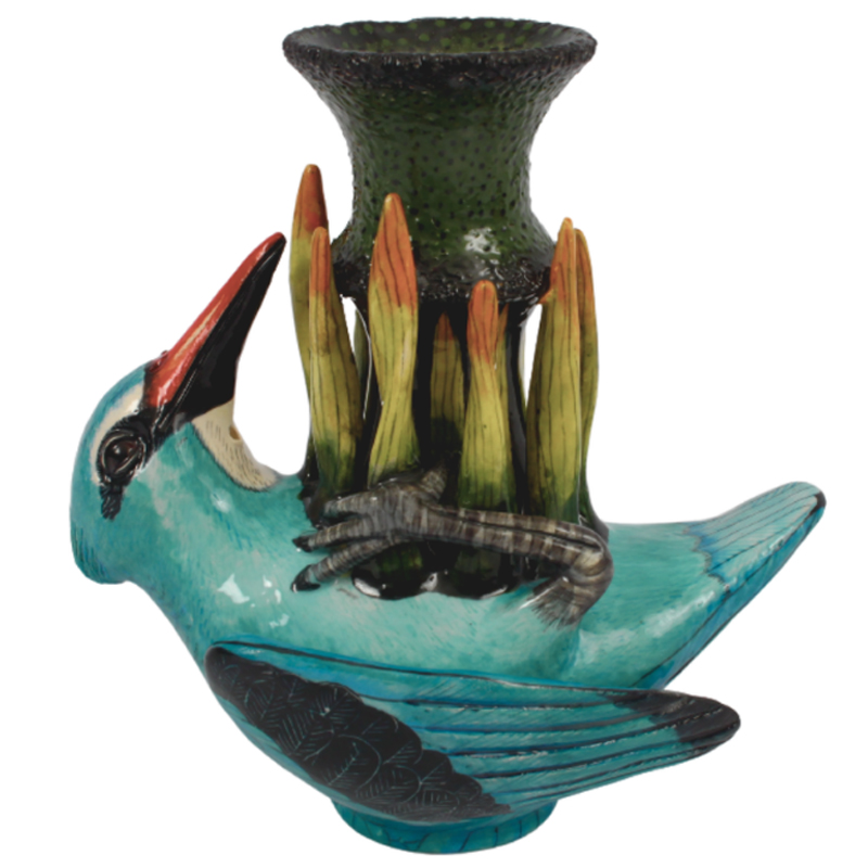Ваза Голубая Птичка Woodland Kingfisher Vase Синий Ваза Голубая Птичка Woodland Kingfisher Vase Синий в Липецке | Loft Concept