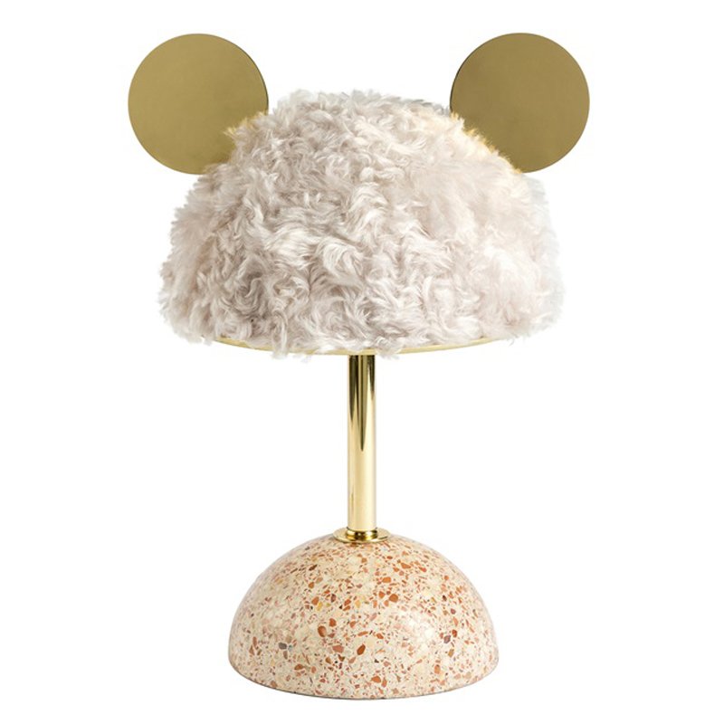 Настольная лампа White Mouse Table Lamp Белый Латунь Розовый пастельный Настольная лампа White Mouse Table Lamp Белый Латунь Розовый пастельный в Липецке | Loft Concept