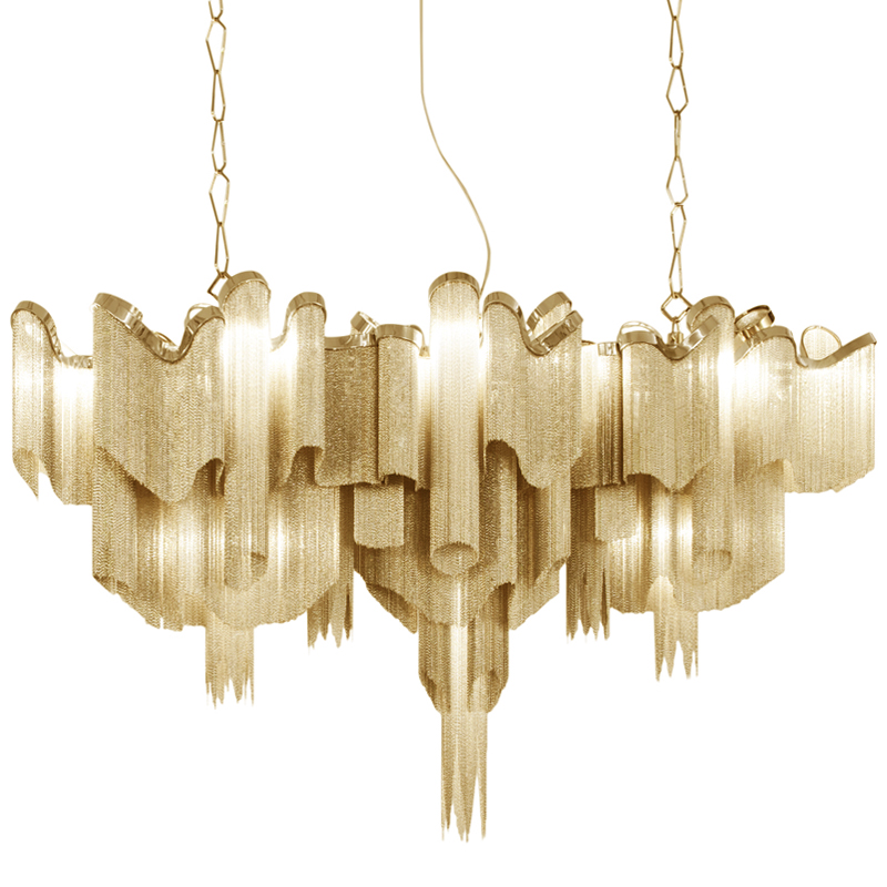 Люстра Terzani STREAM Gold Глянцевое золото Люстра Terzani STREAM Gold Глянцевое золото в Липецке | Loft Concept