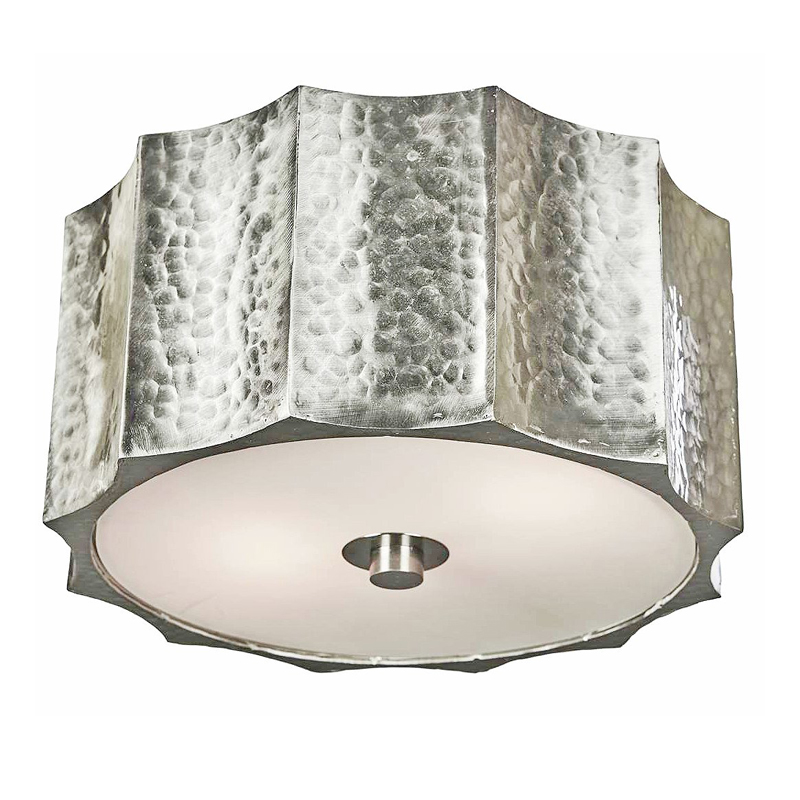 Потолочный светильник Grooved Nickel Drum Никель Потолочный светильник Grooved Nickel Drum Никель в Липецке | Loft Concept