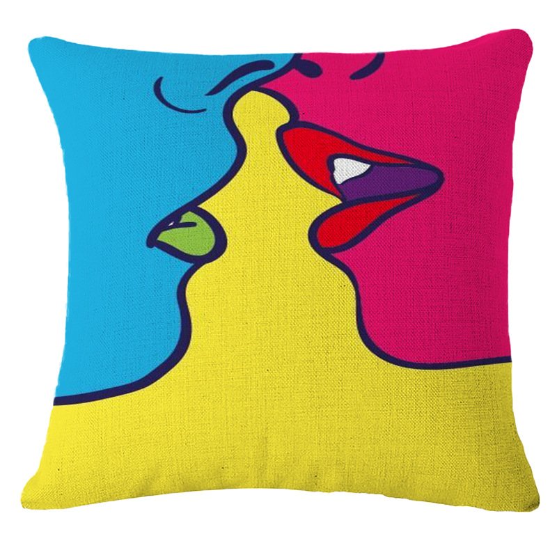 Декоративная подушка Lips and Face #9 Мульти Декоративная подушка Lips and Face #9 Мульти в Липецке | Loft Concept