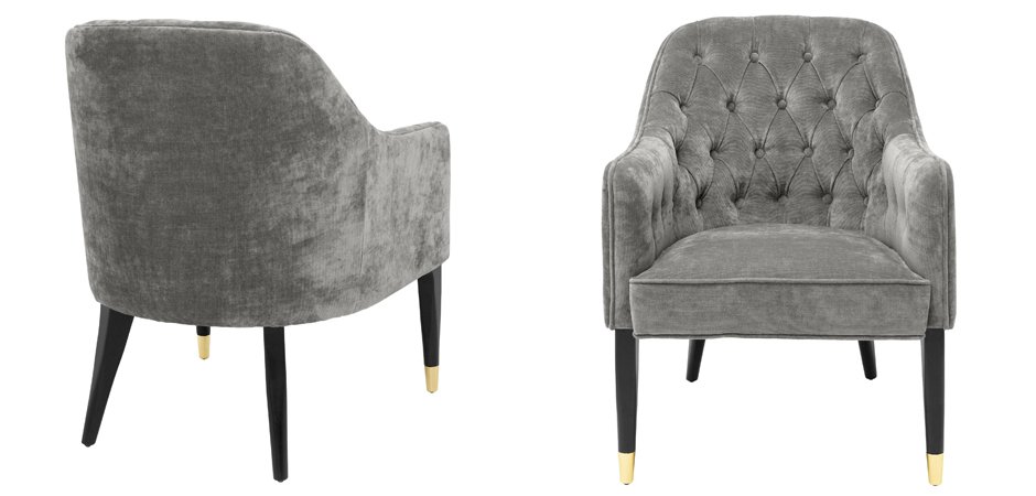 Кресло Eichholtz Chair Cyrus Grey Кресло Eichholtz Chair Cyrus Grey - Loft-Concept в Липецке
