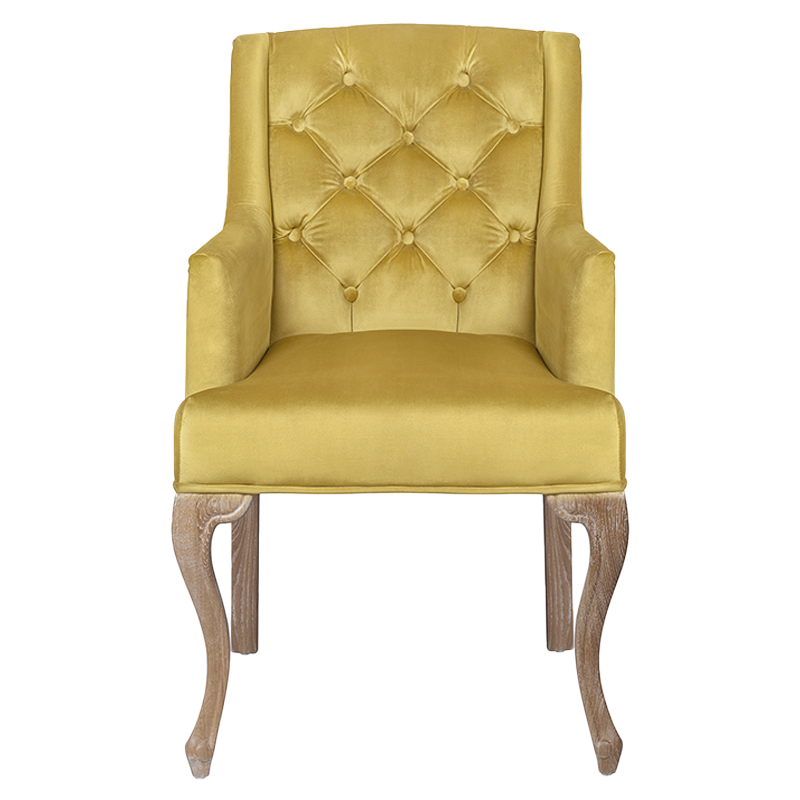 Кресло Mason Classical Armchair gold velour Желтый Коричневый Кресло Mason Classical Armchair gold velour Желтый Коричневый в Липецке | Loft Concept