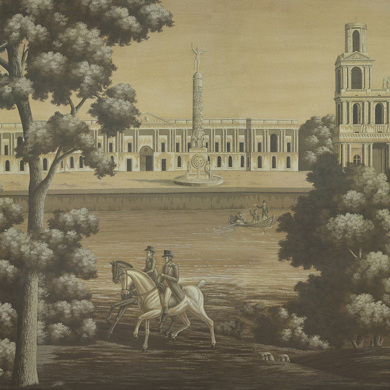 Обои ручная роспись Monuments of Paris Eau Forte on antique scenic Xuan paper Обои ручная роспись Monuments of Paris Eau Forte on antique scenic Xuan paper в Липецке | Loft Concept