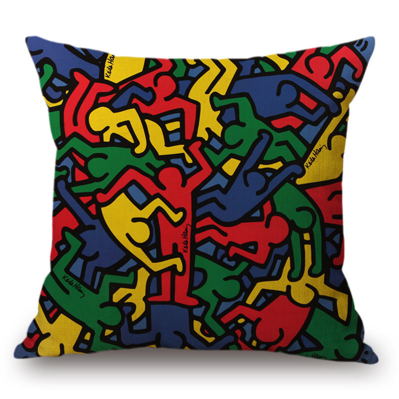 Подушка Keith Haring 16 Мульти Подушка Keith Haring 16 Мульти в Липецке | Loft Concept