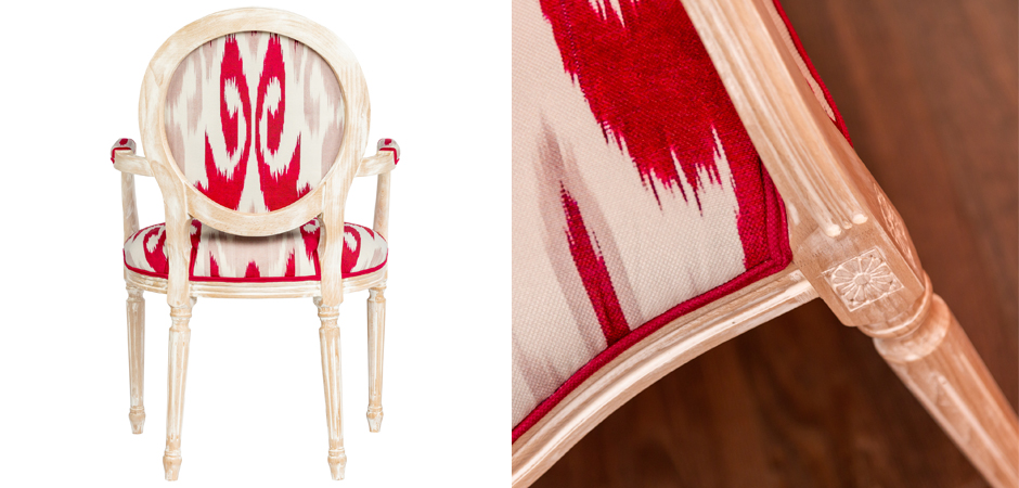 Стул с подлокотниками Ikat Pattern Красный Стул с подлокотниками Ikat Pattern Красный - Loft-Concept в Липецке