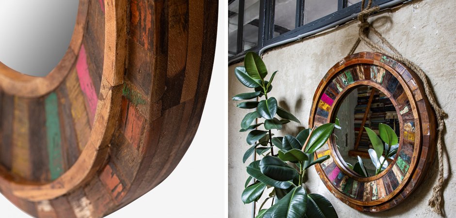 Зеркало Antique Wood Circle Зеркало Antique Wood Circle - Loft-Concept в Липецке