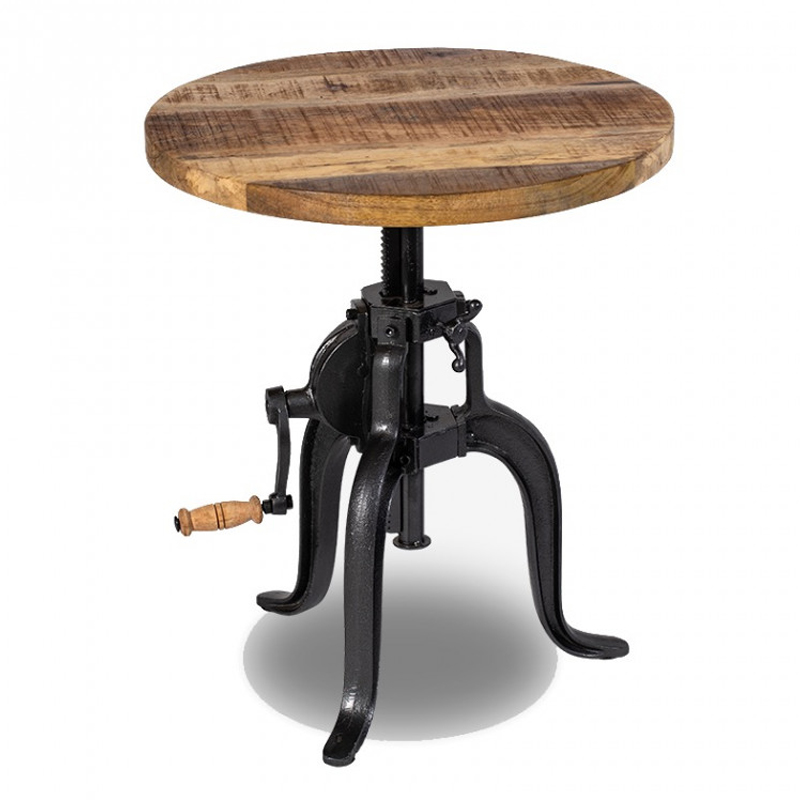 Приставной стол Jack-Screw Side Table Черный Коричневый Приставной стол Jack-Screw Side Table Черный Коричневый в Липецке | Loft Concept