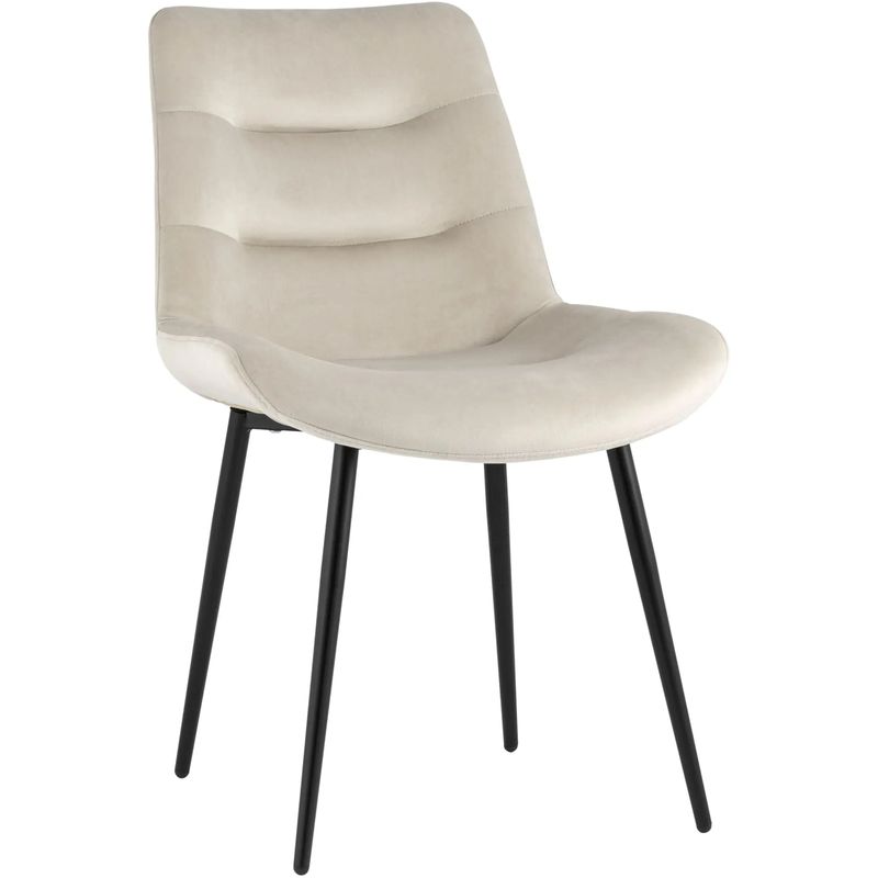 Стул Austin Chair Молочный Веелюр Молочный Черный Стул Austin Chair Молочный Веелюр Молочный Черный в Липецке | Loft Concept
