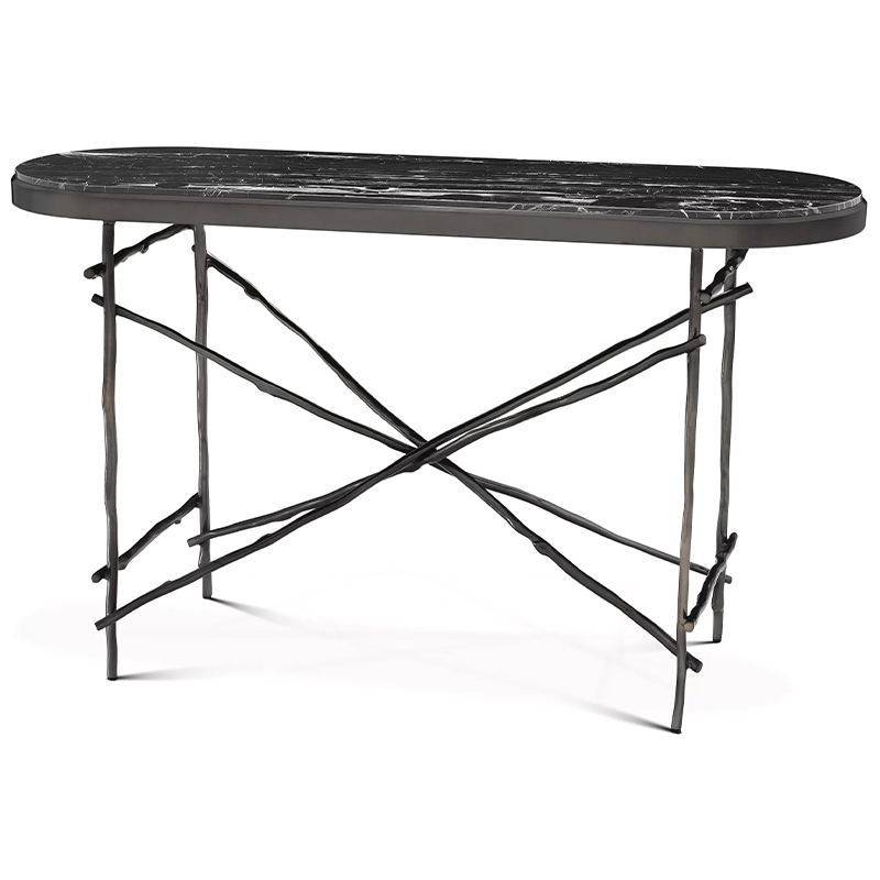 Консоль Eichholtz Console Table Tomasso Черный Мрамор Nero Темная бронза Консоль Eichholtz Console Table Tomasso Черный Мрамор Nero Темная бронза в Липецке | Loft Concept
