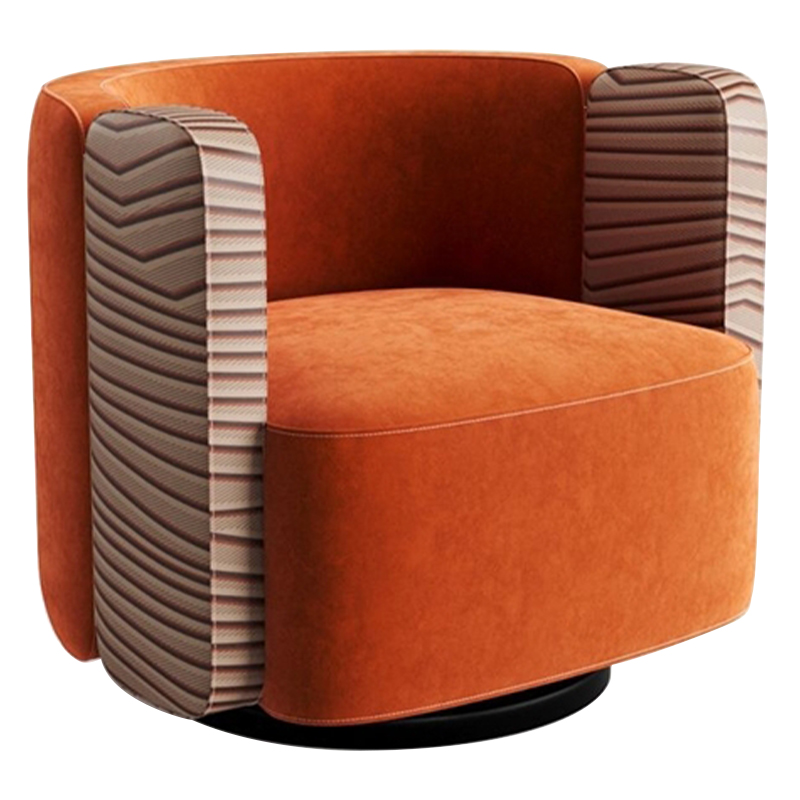 Дизайнерское кресло KELLY Armchair Оранжевый Бежевый Коричневый Дизайнерское кресло KELLY Armchair Оранжевый Бежевый Коричневый в Липецке | Loft Concept