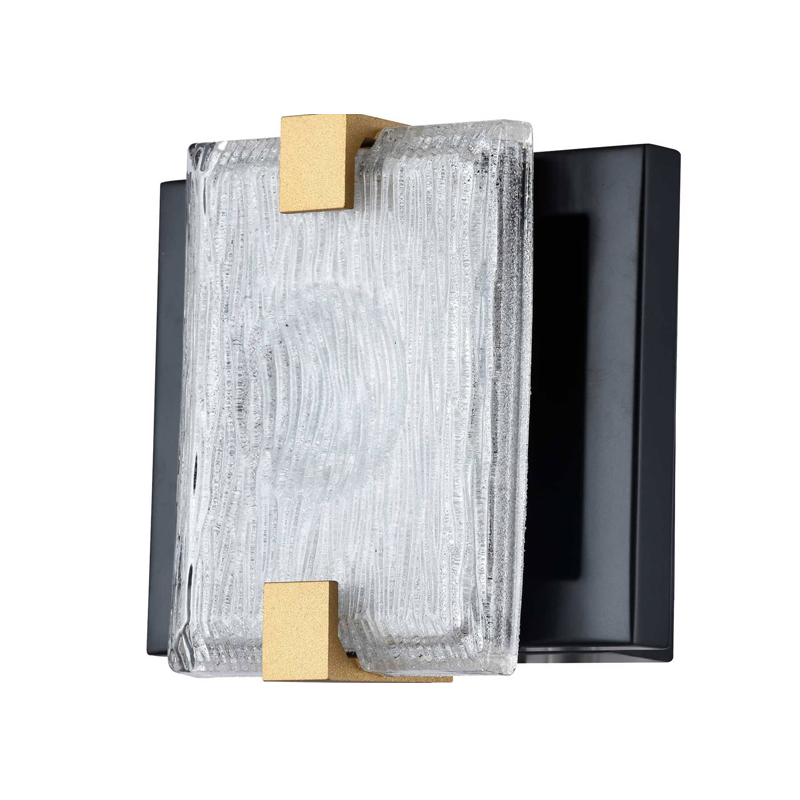 Бра Rectangular Glass Plafon Черный матовый Прозрачное Стекло Бра Rectangular Glass Plafon Черный матовый Прозрачное Стекло в Липецке | Loft Concept